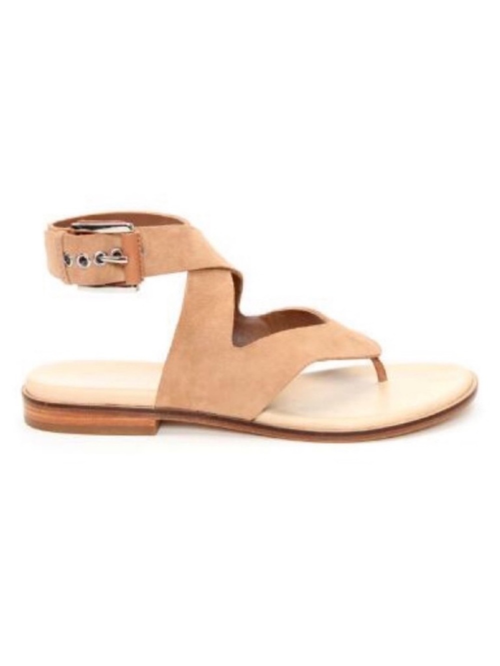 Donald J Pliner Lola Tan Suede Strappy Flat Thong Sandal US 9